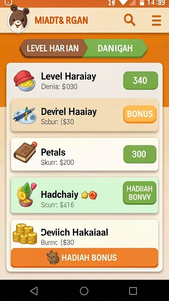 Karakter-karakter unik dengan kemampuan berbeda-beda.