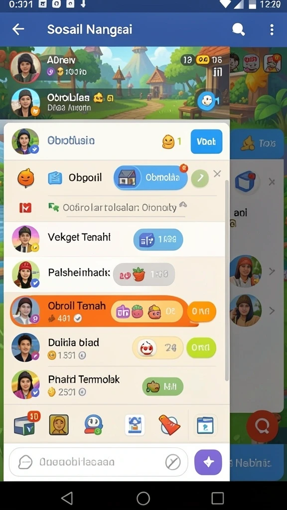 Tampilan awal permainan dengan karakter menawan.