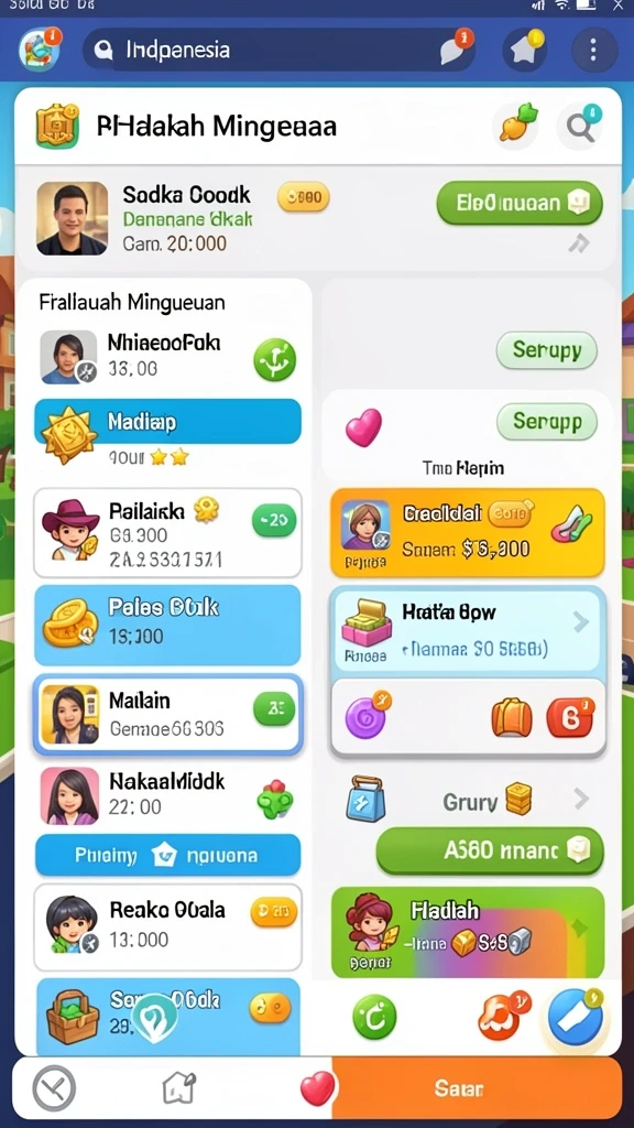 Sistem interaksi multiplayer yang memungkinkan bermain bersama teman.