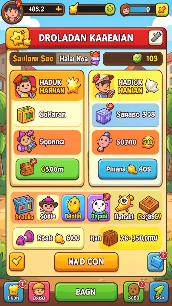 Screenshot menunjukkan interaksi sosial di dalam game.