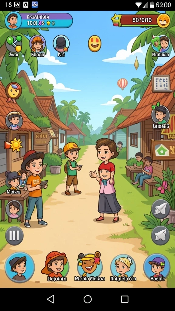 Tampilan karakter utama yang penuh warna dan menarik.