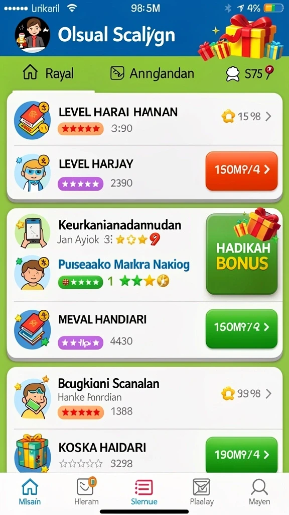 Tampilan awal yang memukau dan mengundang.