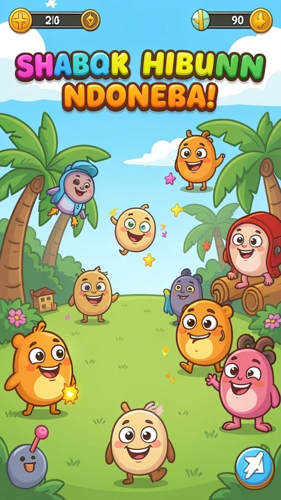 Ilustrasi interaksi multiplayer yang seru antara pemain.