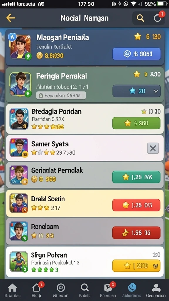 Berbagai mode permainan yang tersedia untuk dinikmati.