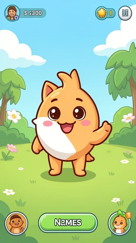 Tampilan awal game yang menarik dan intuitif.