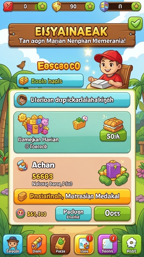 Berbagai tantangan mini game yang seru untuk diikuti.