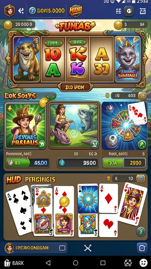 Tampilan awal permainan LUCKYMINO yang menarik.