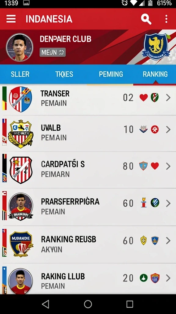 Tampilan menu yang sederhana dan intuitif.