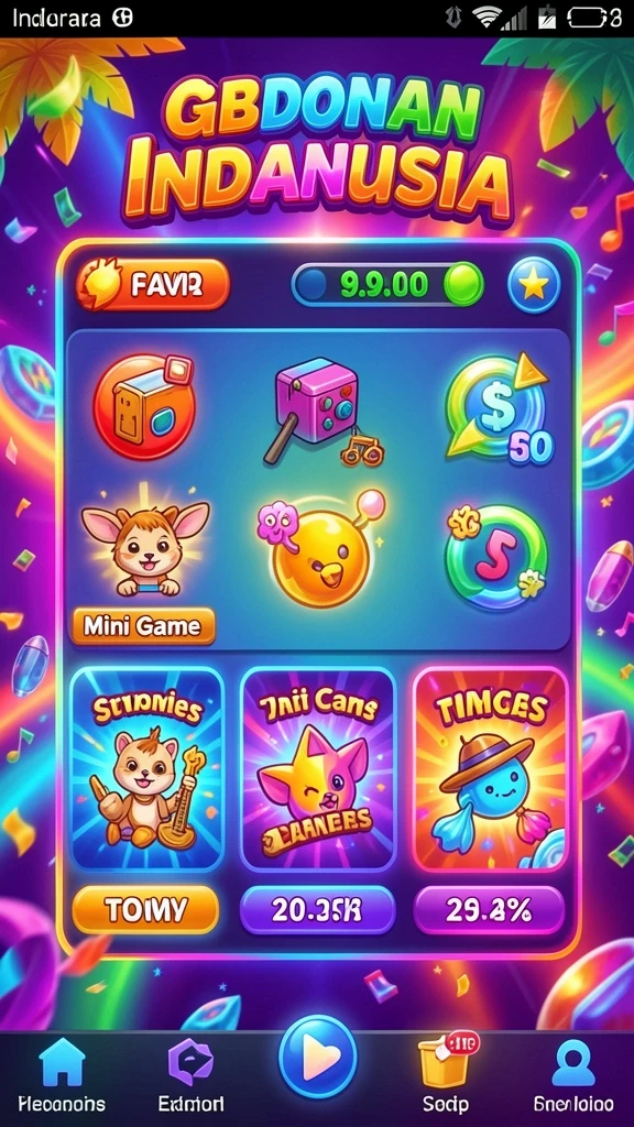 Screenshot memperlihatkan sistem reward yang menarik.