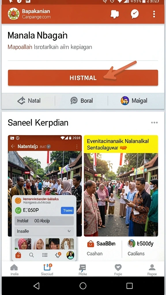 Tampilan awal yang menarik dan mudah dinavigasi.