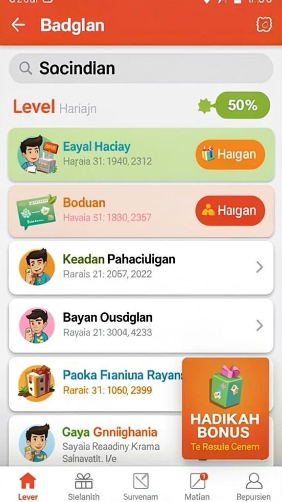 Karakter dengan kemampuan unik siap bertarung.