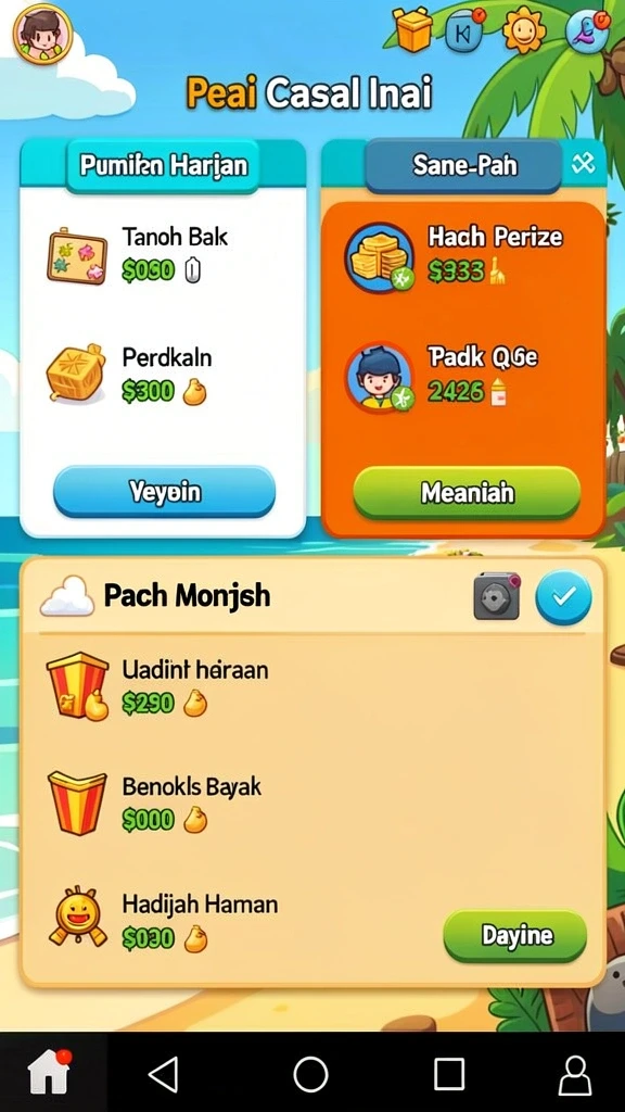 Gambaran dunia fantasi yang memukau dan warna-warni.
