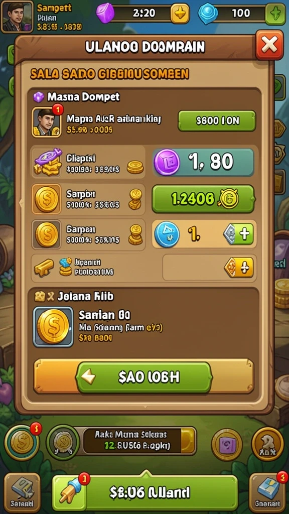 Screenshot menunjukkan tampilan karakter yang beragam.
