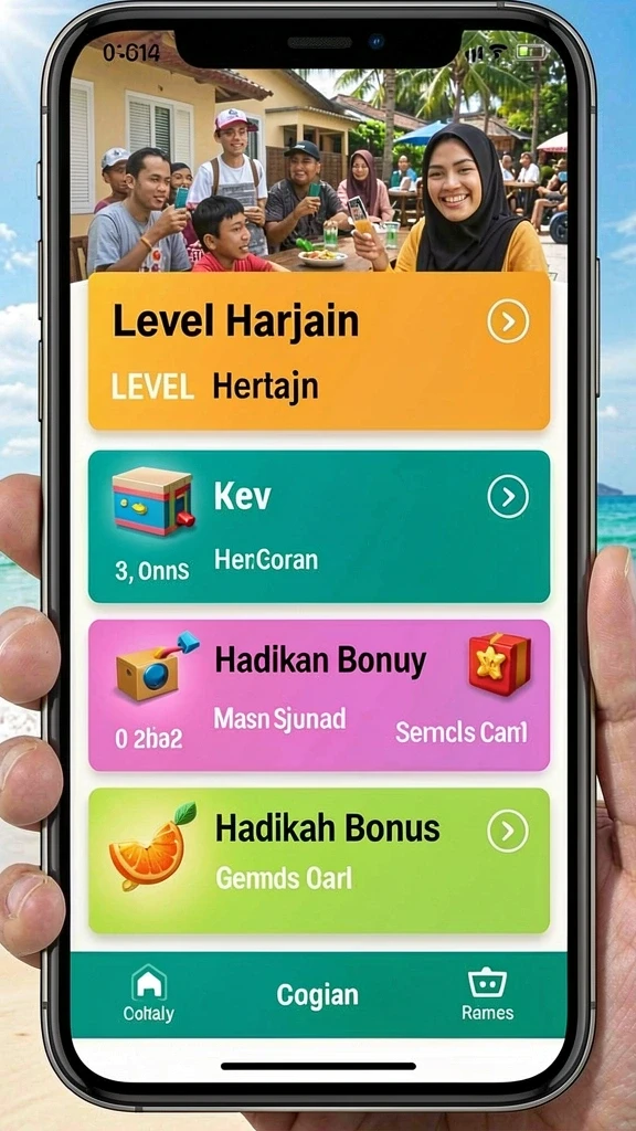 Momen seru saat menyelesaikan level yang sulit dengan sukses.