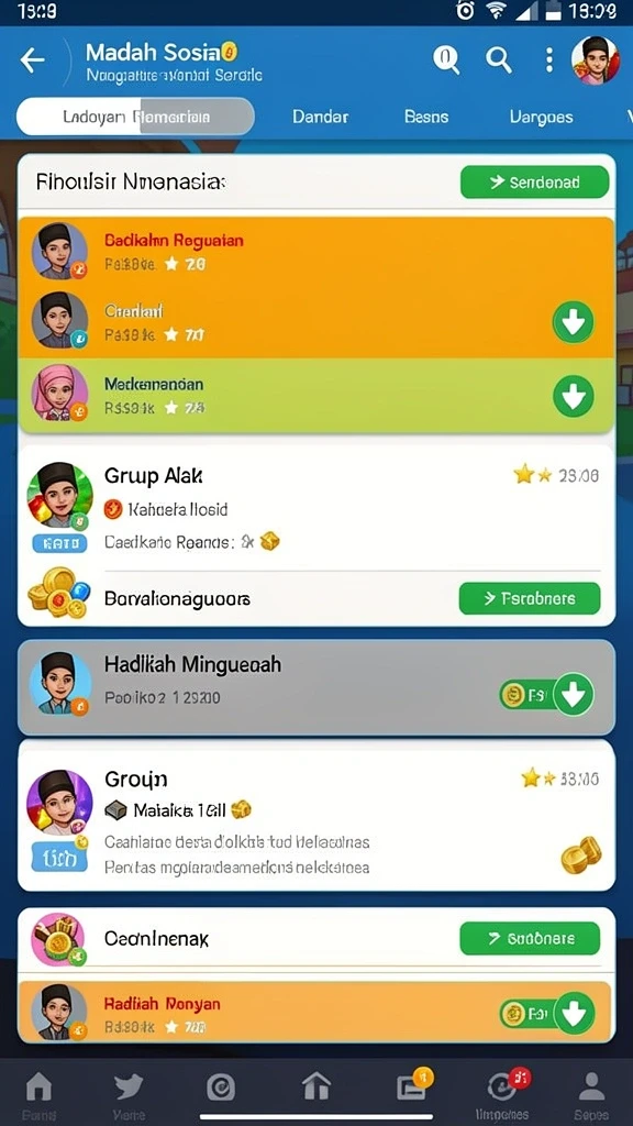 Tampilan menu utama WAJAN4D yang menarik.